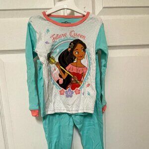 Disney Girls Turquoise Pink "Future Queen" Pajama Set